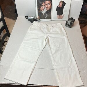 Ralph Lauren white polo capri jeans